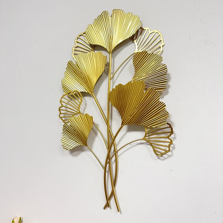 Decorative Metal Ginkgo Wall Sculpture Kalsten