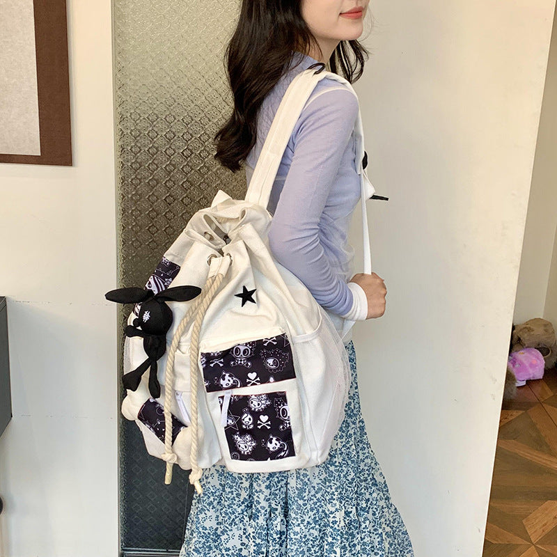 Playful Patterned Drawstring Backpack Kalsten