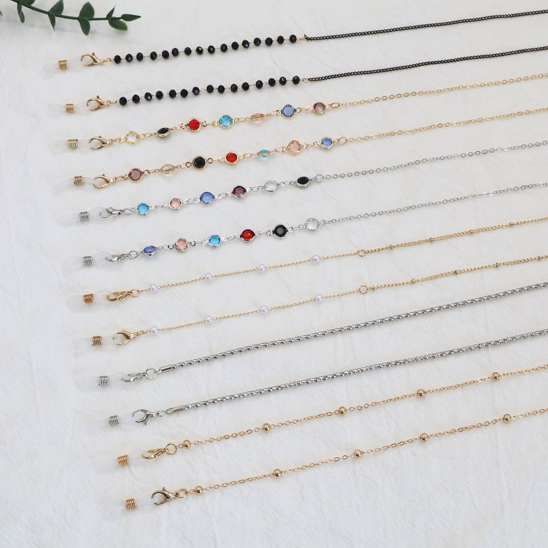 Multicolor Gemstone Eyewear Chain Kalsten