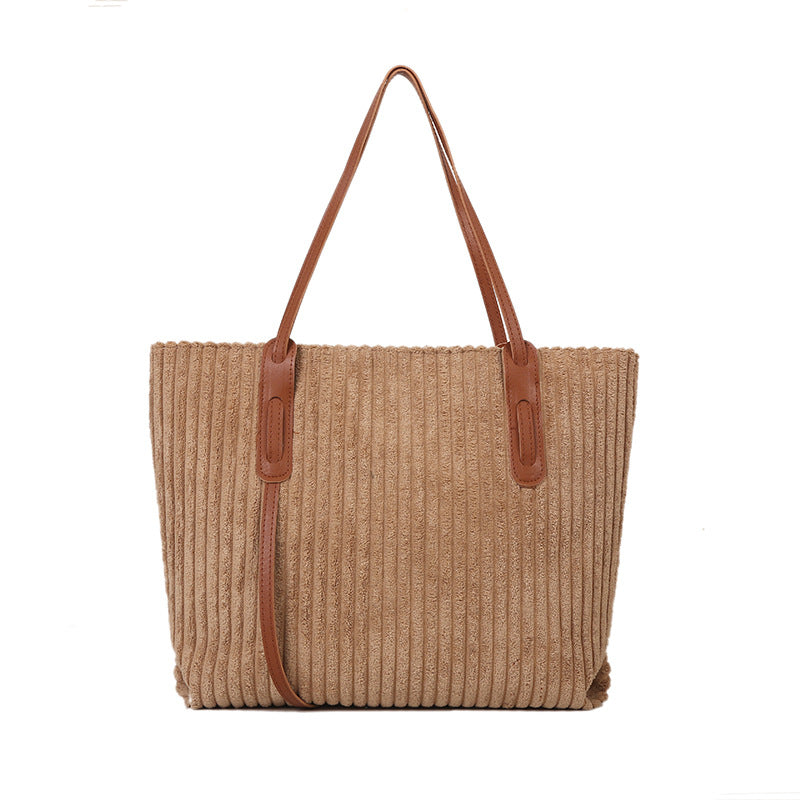 Textured Velour Tote Bag