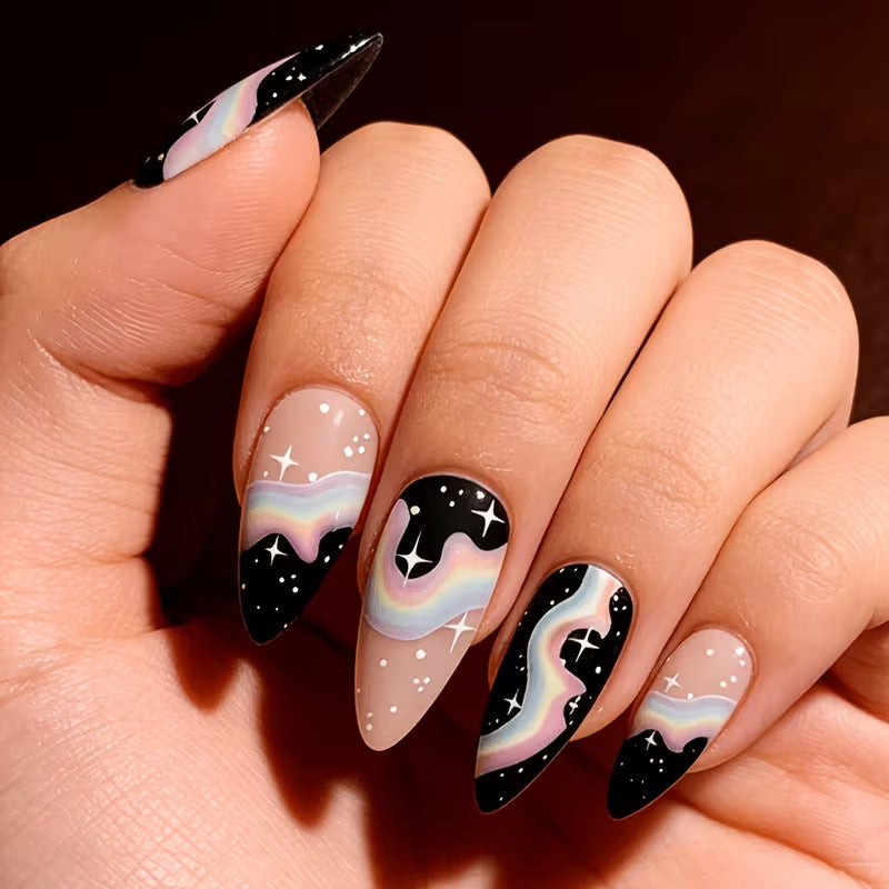 Cosmic Gradient Nail Art Enhancements Kalsten