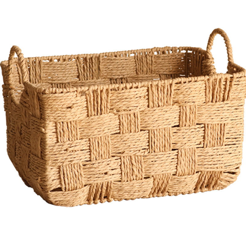 Handmade storage basket with practical handle Kalsten