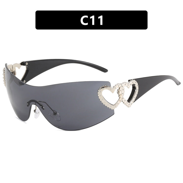 Ladies Fashion Sunglasses with Heart Applications Kalsten