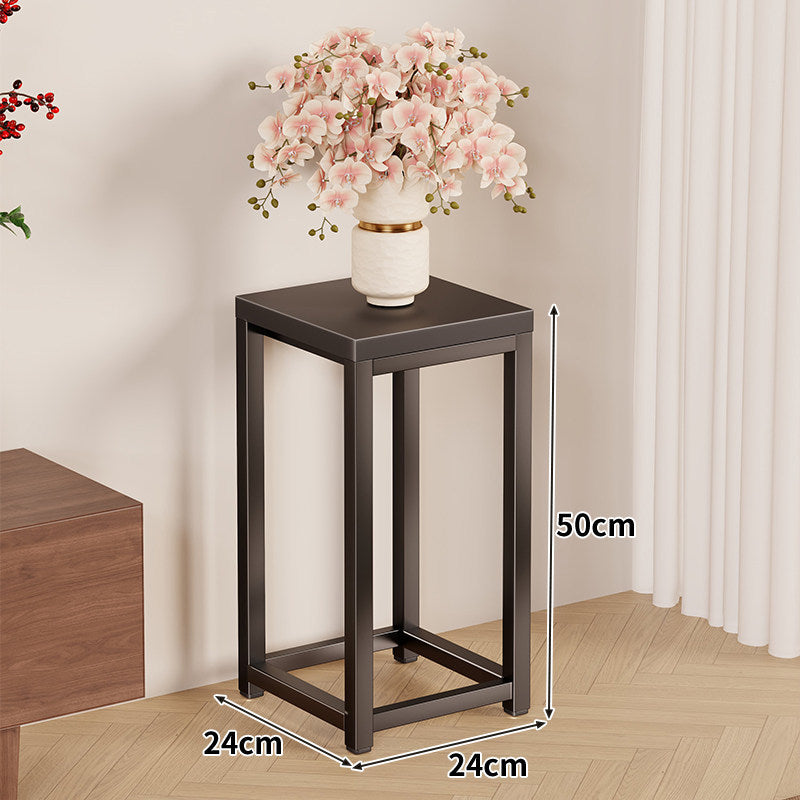 Tall Metal Plant Stand Pedestal with Square Top Minimalist Frame