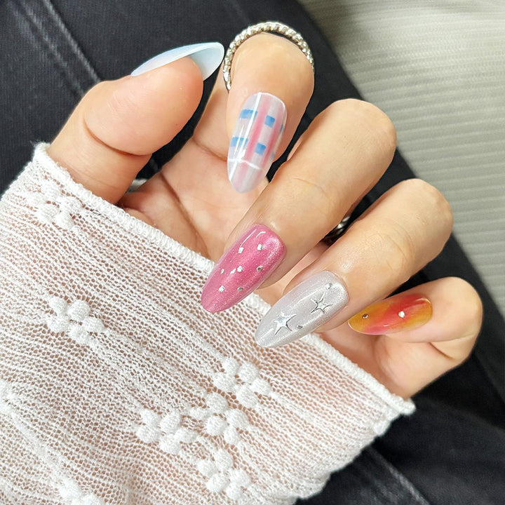 Starry Themed Press-On Nail Set Kalsten
