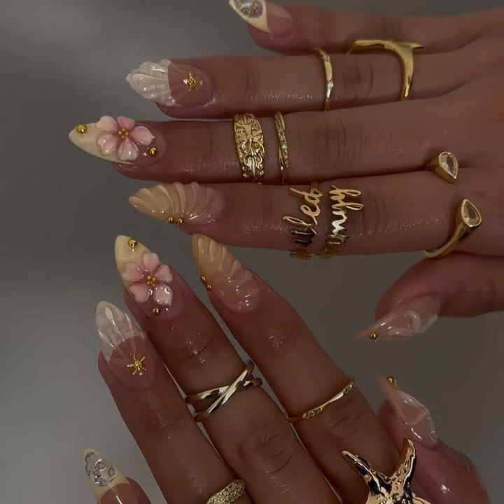 Glamorous Textured Acrylic Nail Enhancements Kalsten