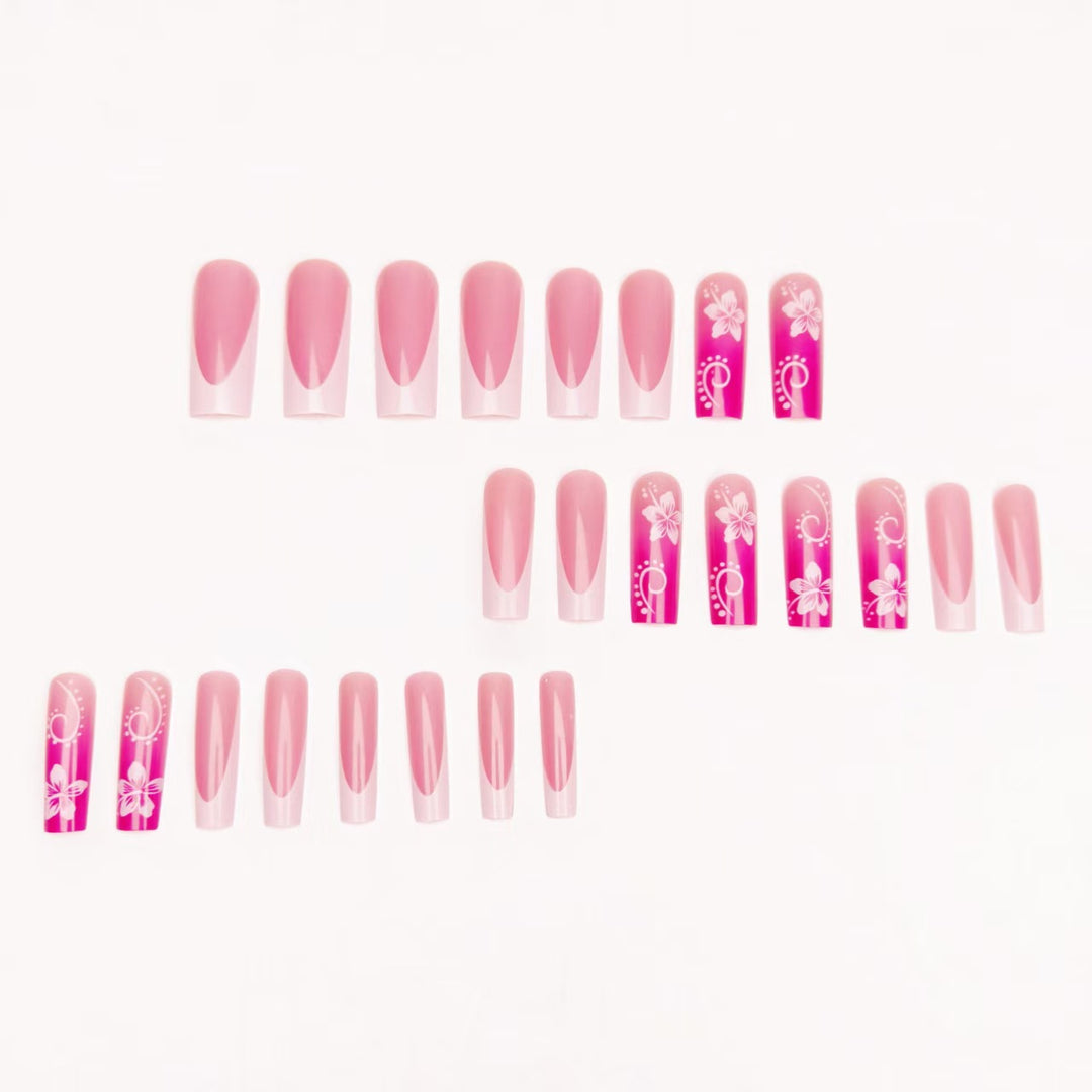 Floral Art Gel Nail Design Kalsten