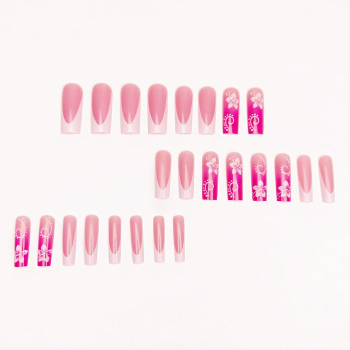Floral Art Gel Nail Design Kalsten