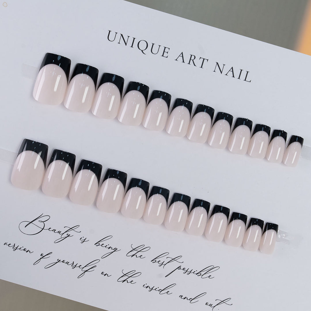 Elegant French Tip Press-On Nails  1791110398