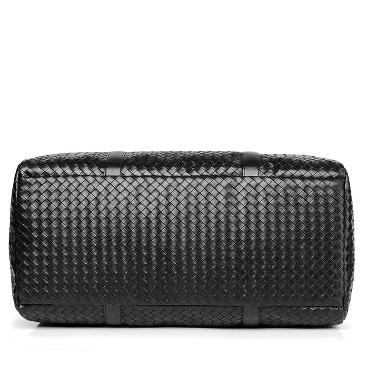 Woven Leather Weekend Duffel Bag Kalsten