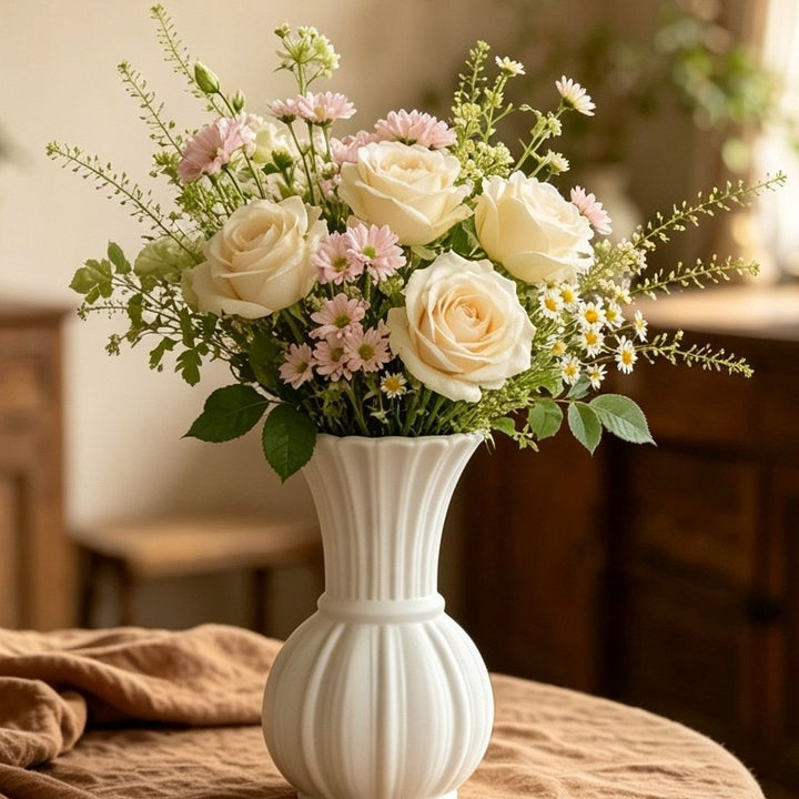 Elegant Ribbed Flower Vase Kalsten