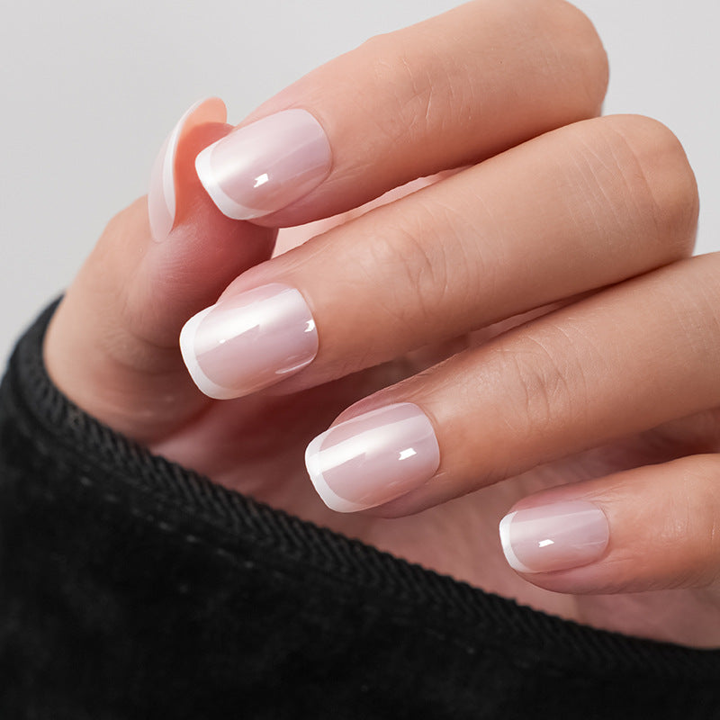 Chic French Tip Press-On Nails Kalsten