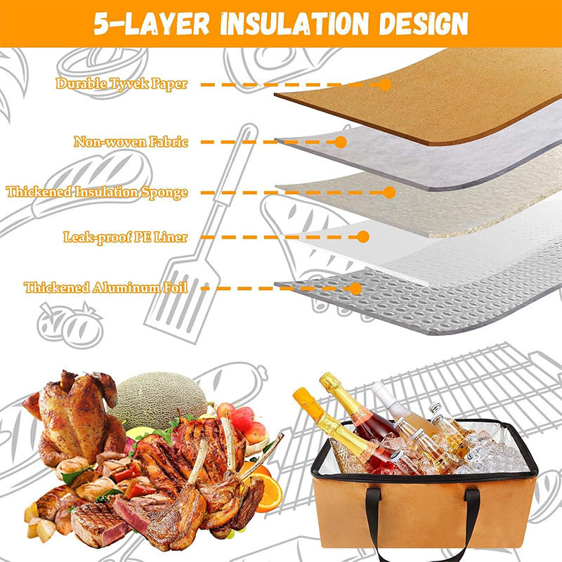 High-Quality Insulated Cooler Bag with Multi-Layered Heat and Cold Protection Kalsten