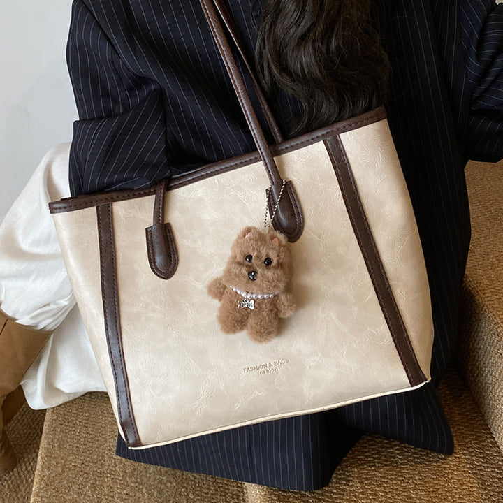 Casual Faux Leather Tote Bag