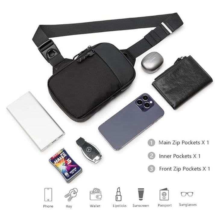 Sling crossbody bag with multifunctional compartments Kalsten