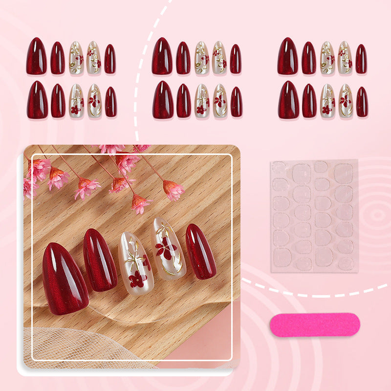 Floral-Design Press-On Nail Set