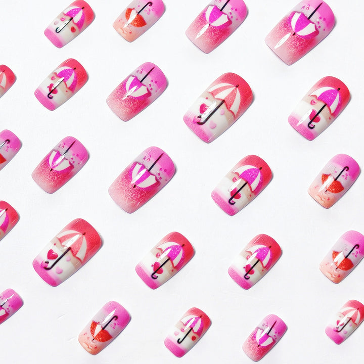 Artistic Umbrella-Themed Nail Art Kalsten