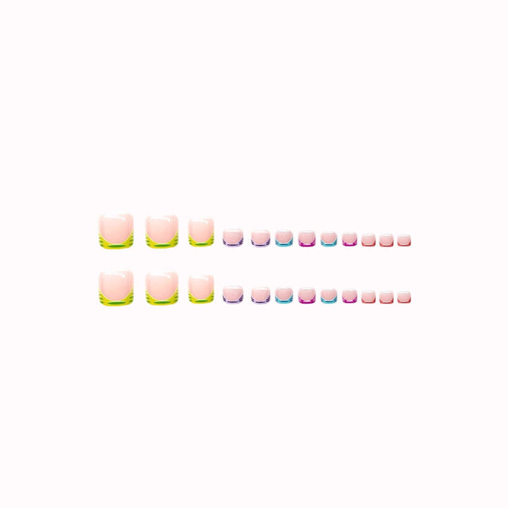 Vibrant Colorful Pedicure Nail Art Kalsten