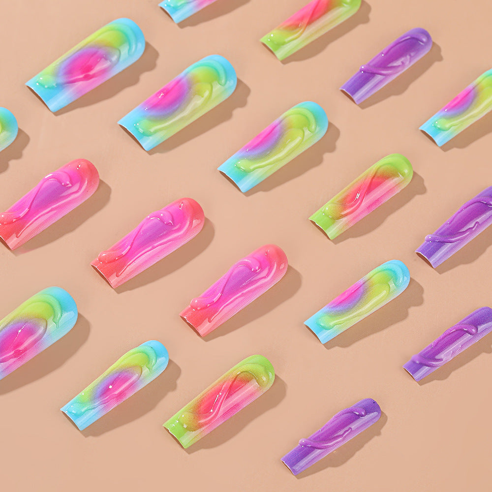 Trendy Colored Artificial Nails Kalsten
