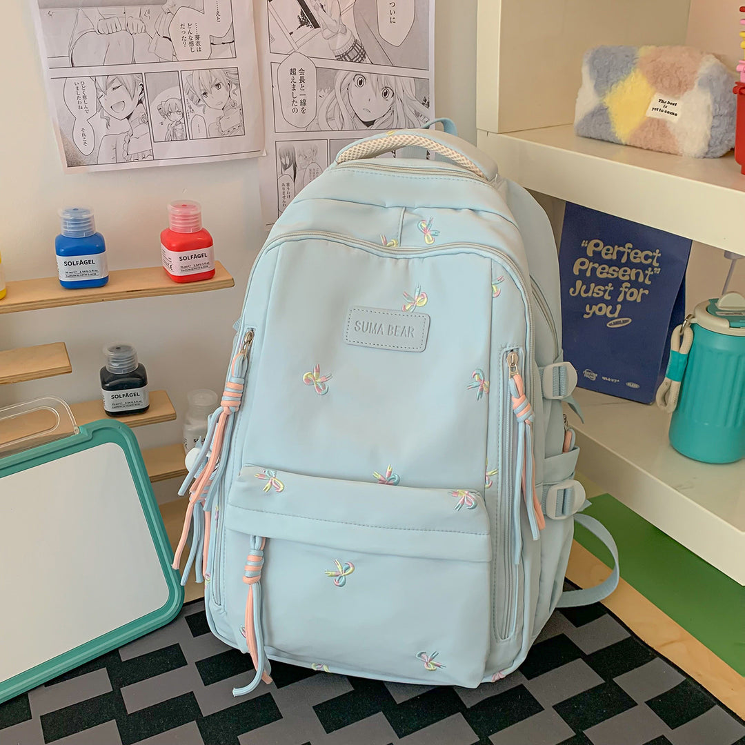 Stylish Embroidered School Backpack Kalsten