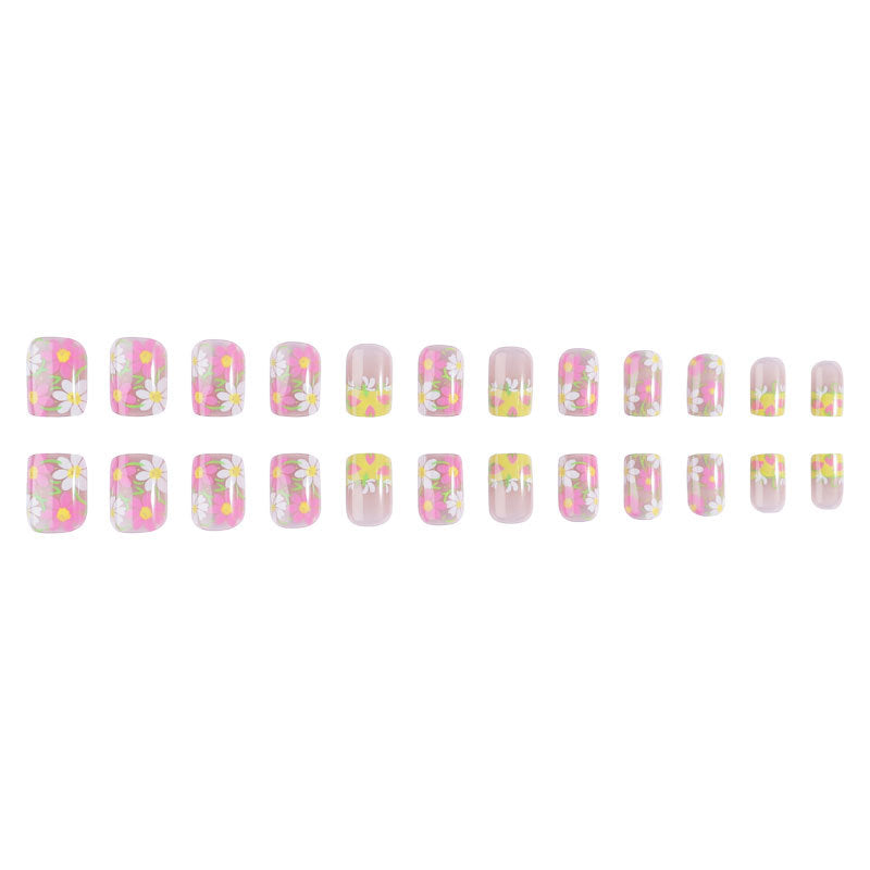Floral-Themed Press-On Nail Art