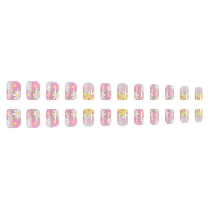 Floral-Themed Press-On Nail Art