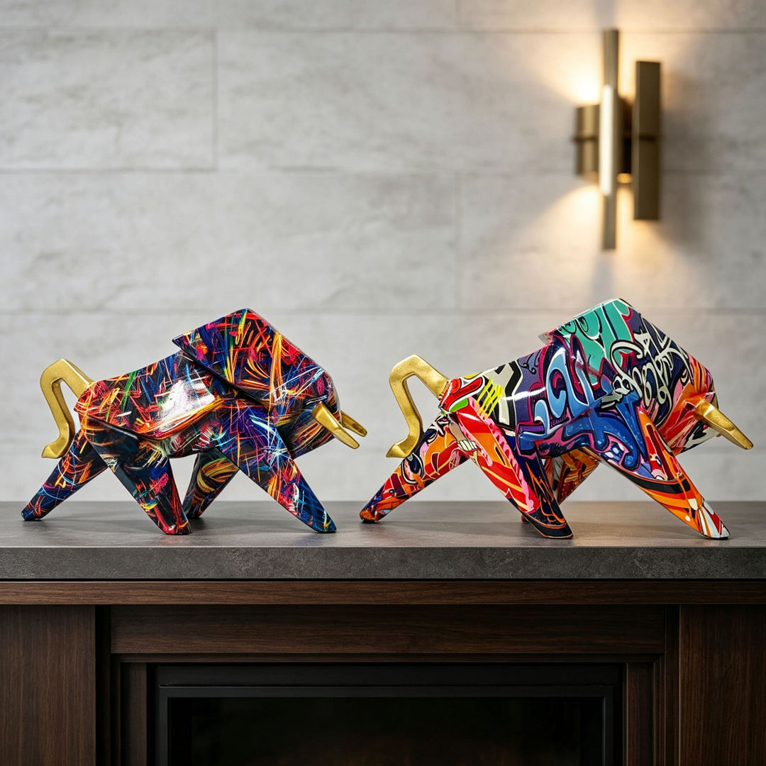 Colorful lion figure made of high-quality resin Kalsten