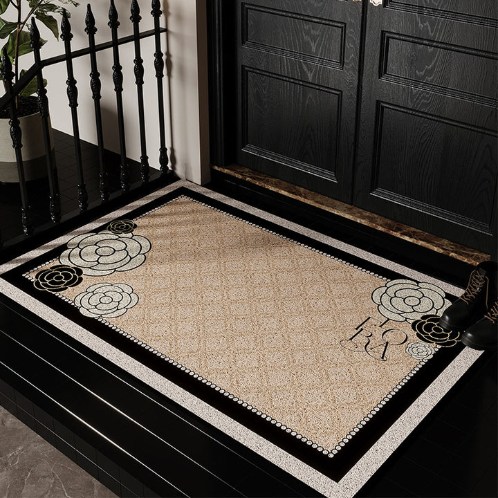 Floral Design Decorative Entrance Mat