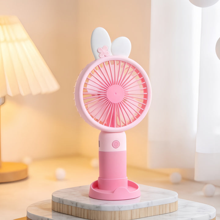 Women portable hand fan with cute rabbit design Kalsten