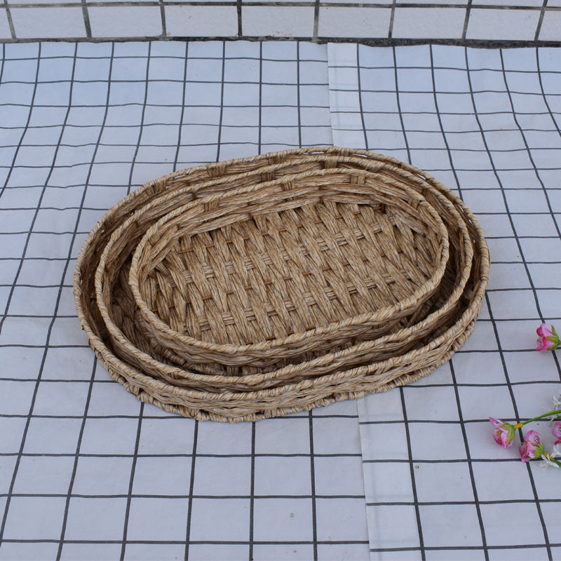 Natural Woven Serving Basket Set Kalsten