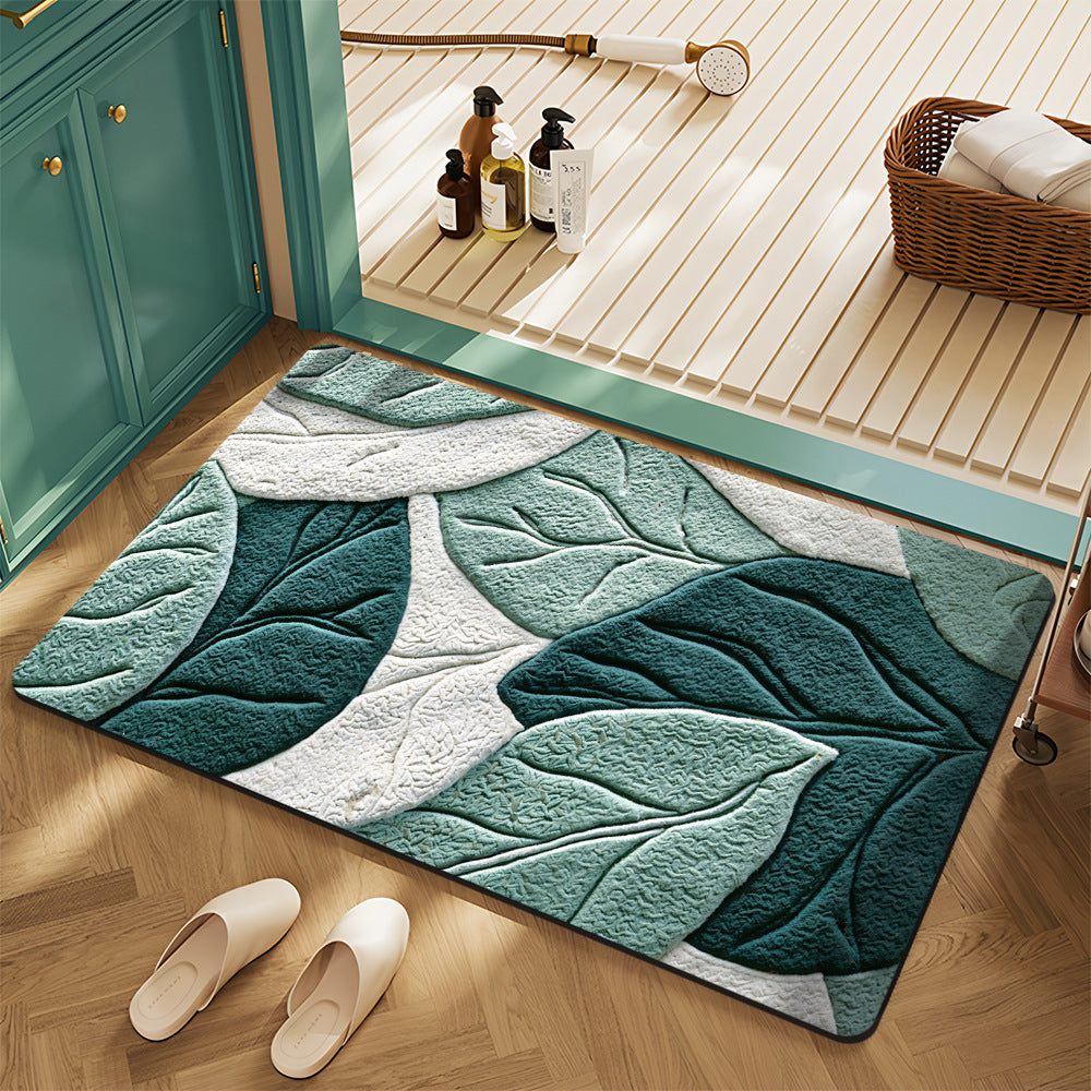 Floral Pattern Bath Mat Kalsten