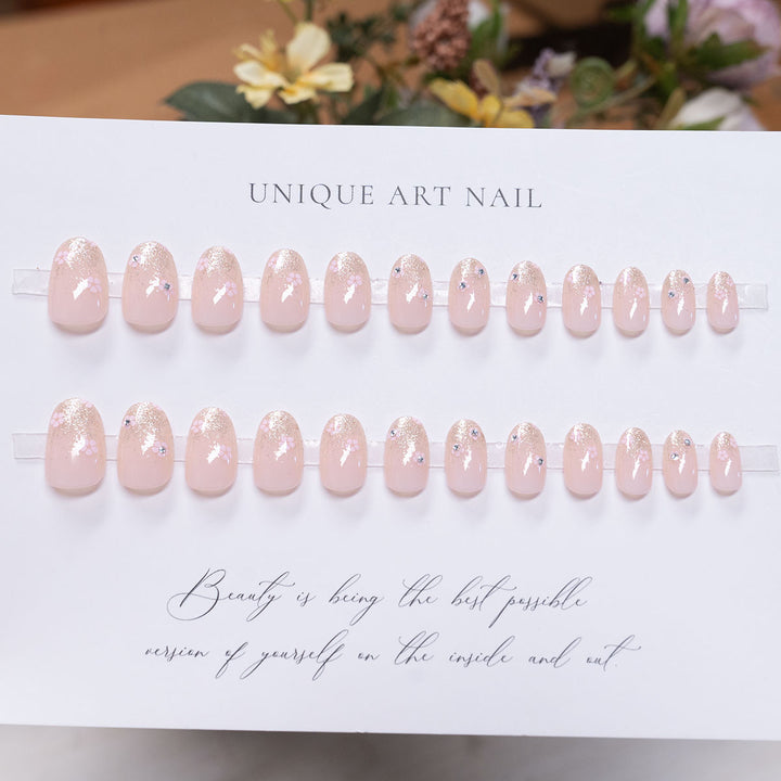 Elegant Nail Art with Rhinestones