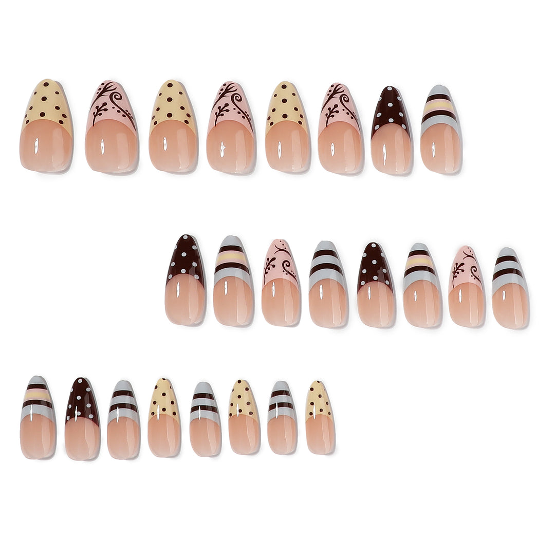 Artistic acrylic nails with enchanting dessert design Kalsten