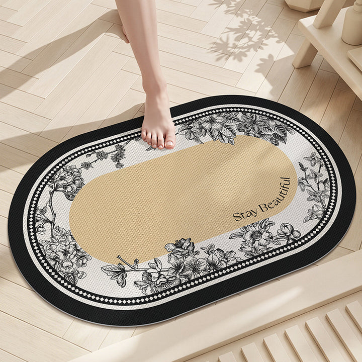 Floral Non-Slip Bath Mat Kalsten