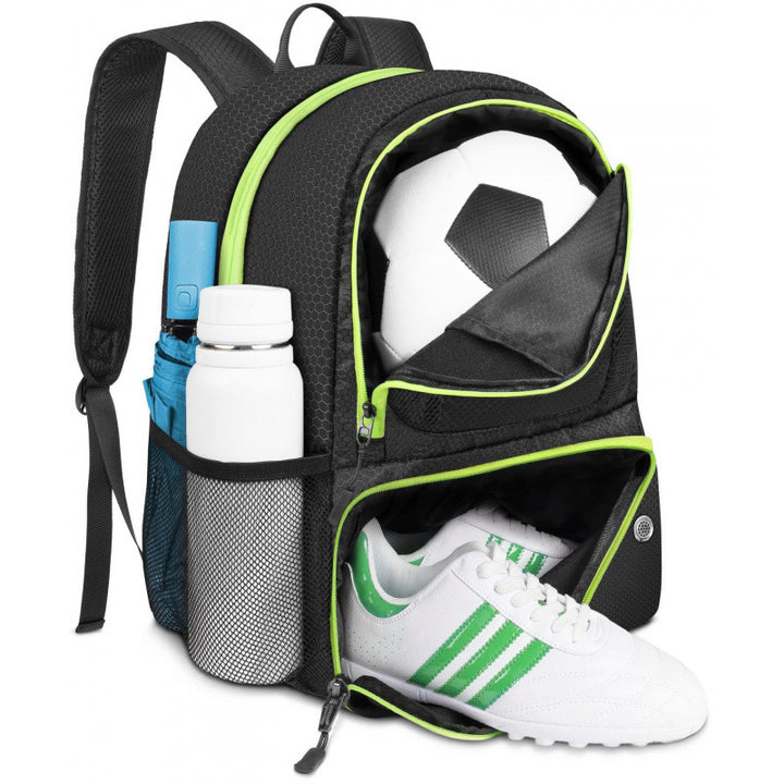 Sporty backpack with shoe compartment and drink compartment Kalsten