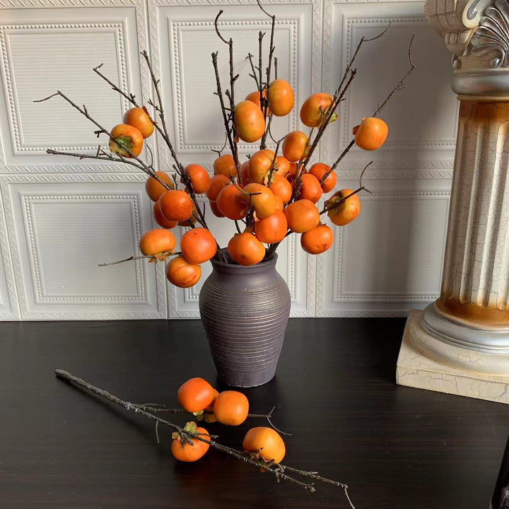 Decorative Artificial Persimmon Stem