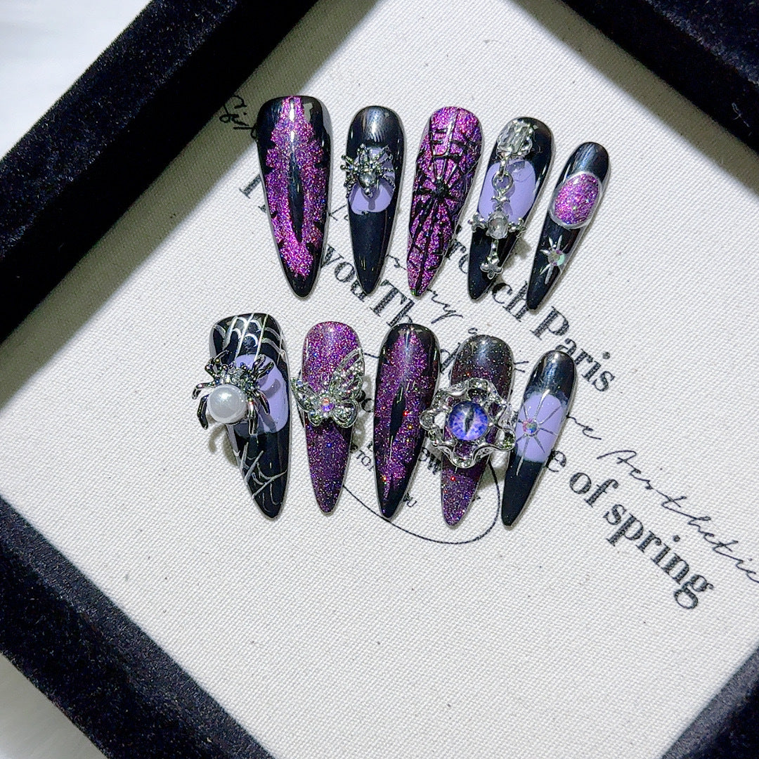 Gothic-Inspired Decorative Nail Art Tips