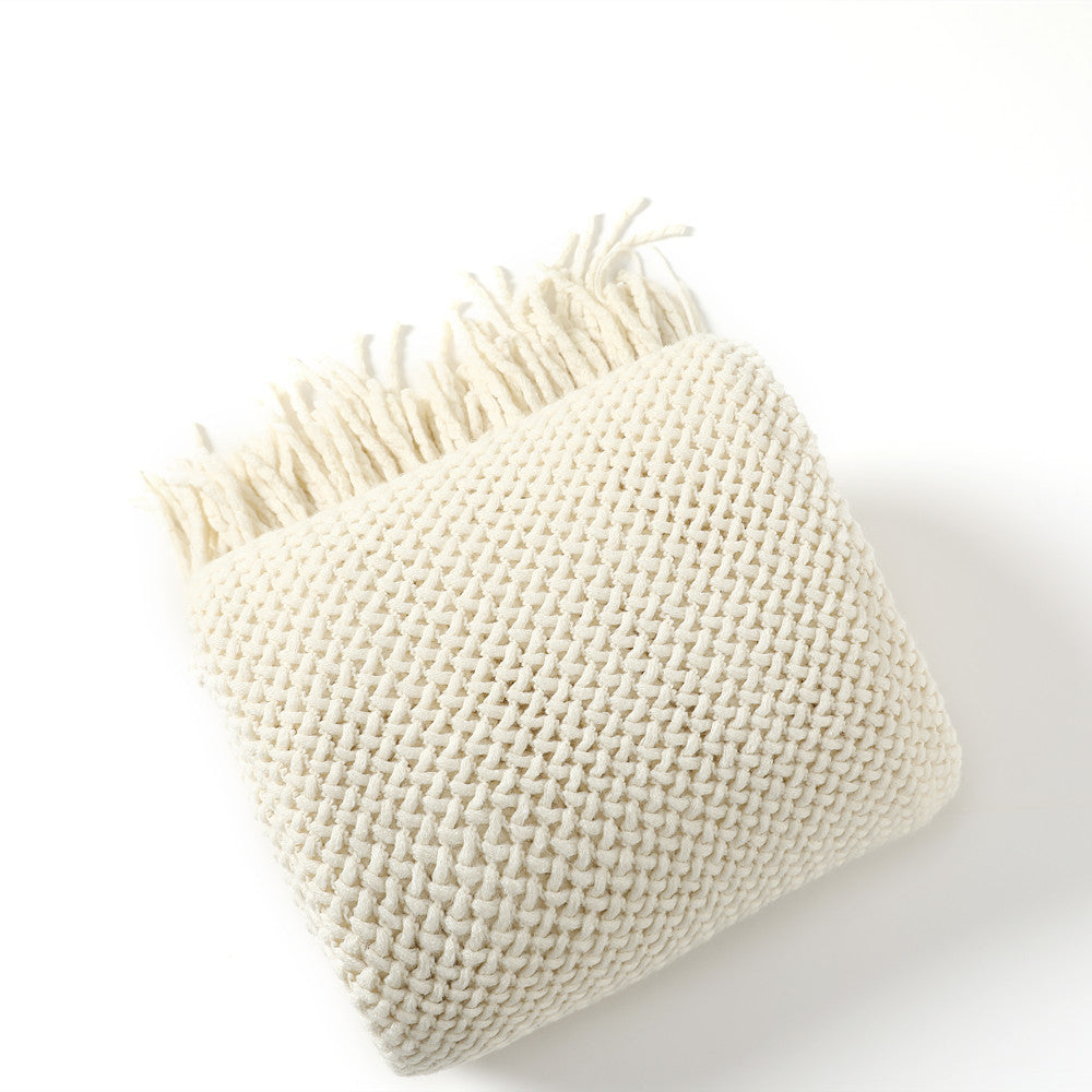 Cozy Waffle Knit Throw Blanket Kalsten