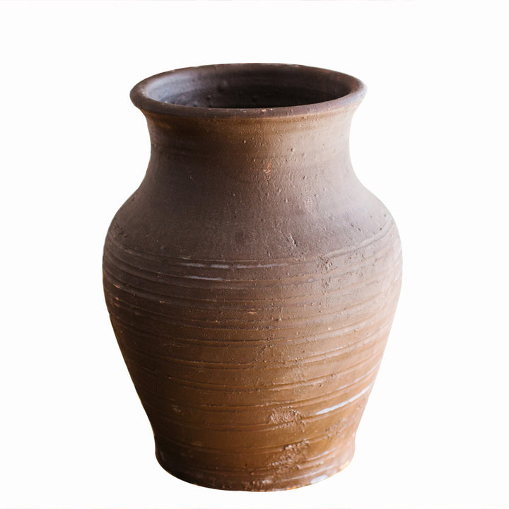 Rustic ceramic pot with handmade design Kalsten
