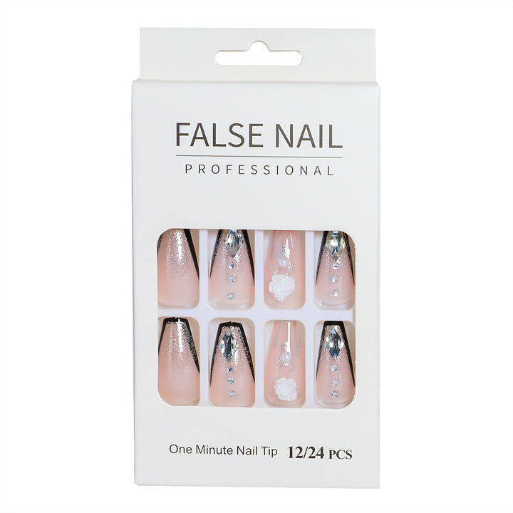 Decorative Press-On Nail Set with 3D Accents Kalsten