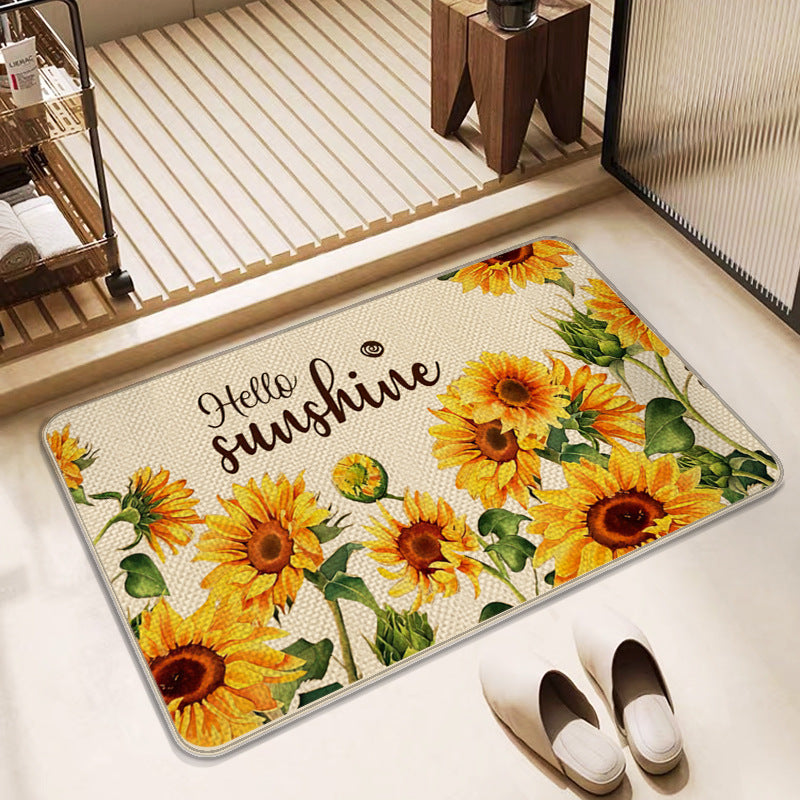 Colorful Paw Print Bath Mat
