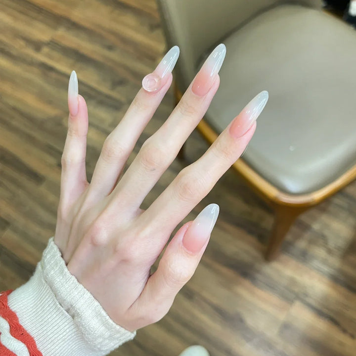 Long Stiletto Press-On Nails Set with Elegant Ombre Design Kalsten