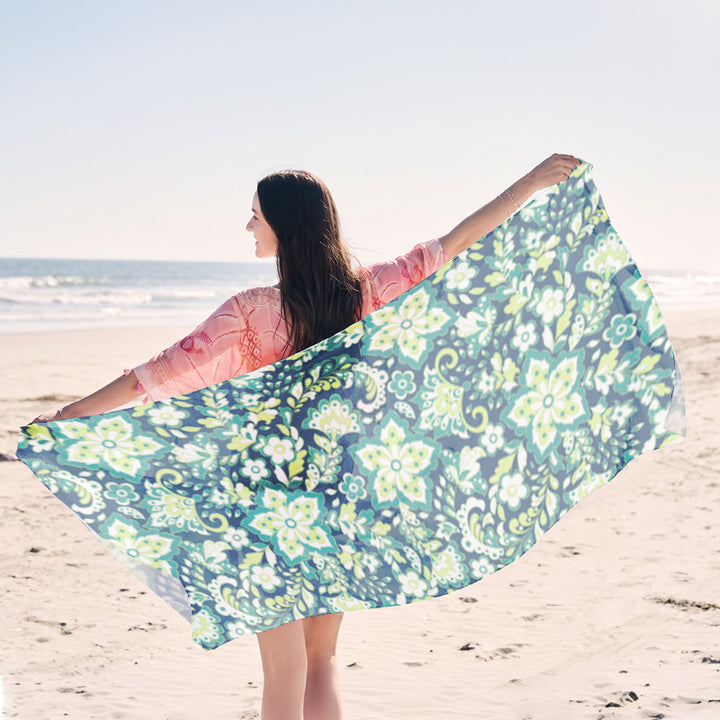 Beach towel with elegant jellyfish pattern Kalsten