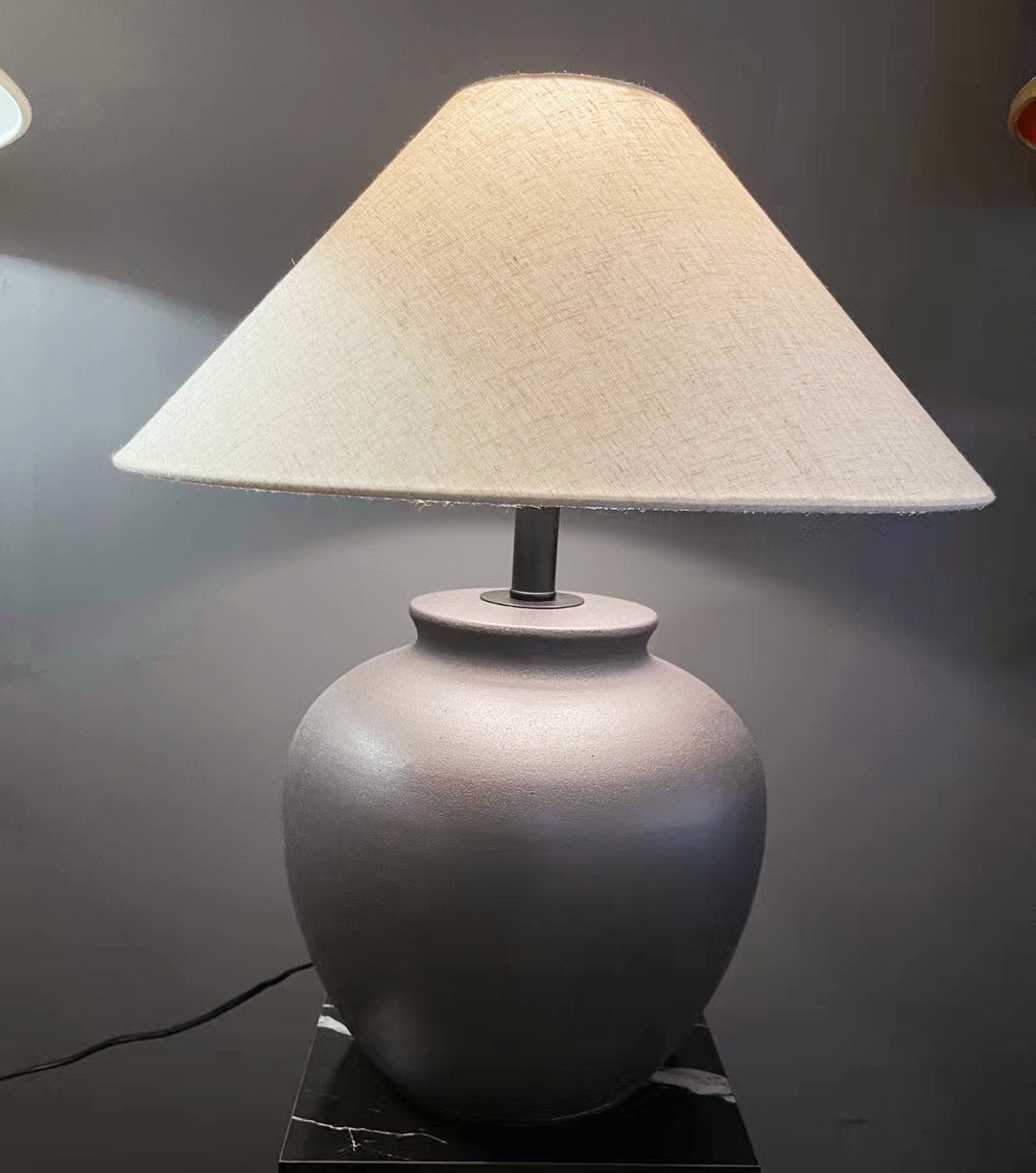 Decorative Table Lamp with Unique Ceramic Base