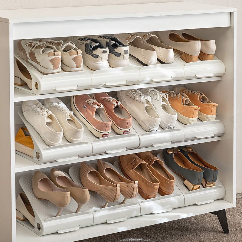 modular stackable space-saving shoe organizer trays Kalsten