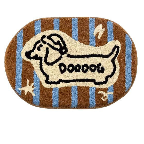 Decorative Dog-Themed Mat for Home
