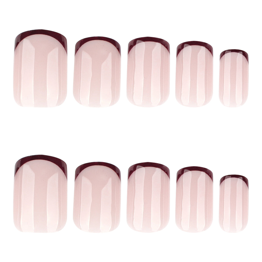 Artful nail design with elegant French tip and glossy finish Kalsten