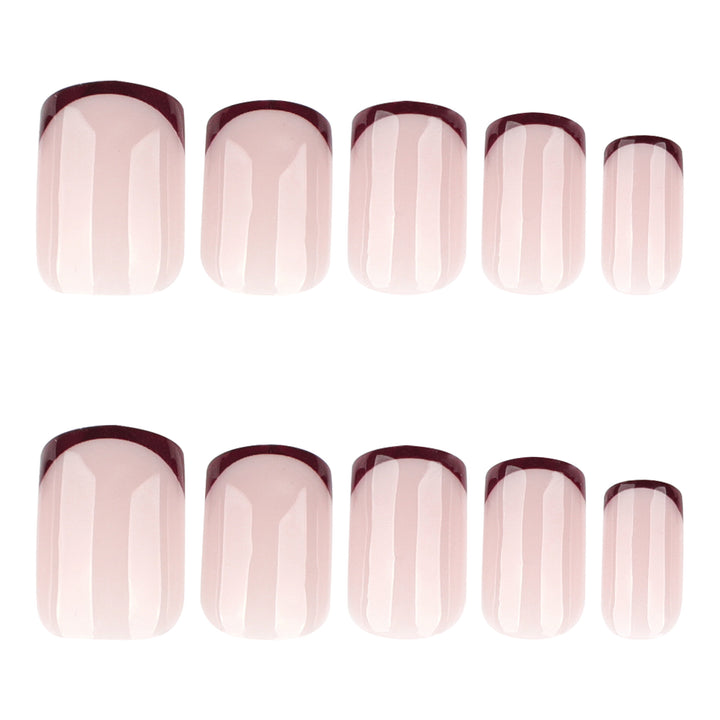 Artful nail design with elegant French tip and glossy finish Kalsten