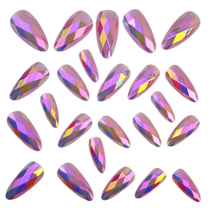Artificial nails with geometric crystal design Kalsten