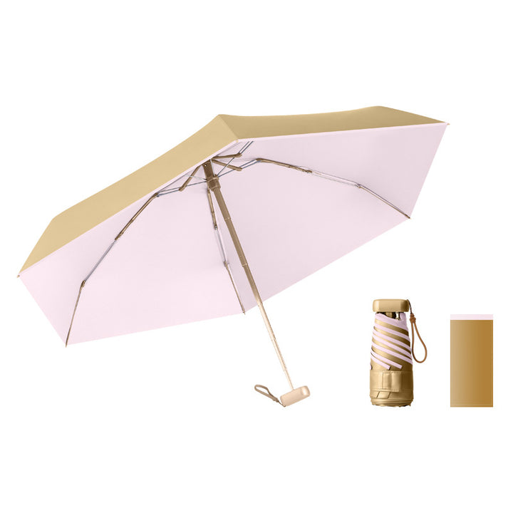 Women's UV Protection Folding Umbrella with Stable Construction and Ergonomic Handle Kalsten